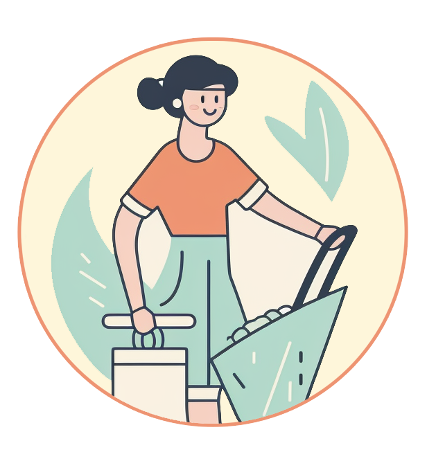 GISUGO Logo - Person with shopping bag